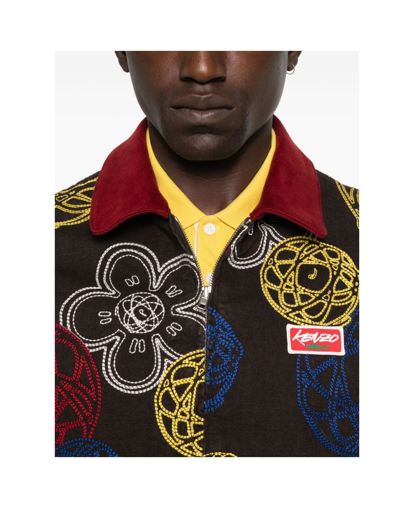 Kenzo Embroidered Jacket - Brown
