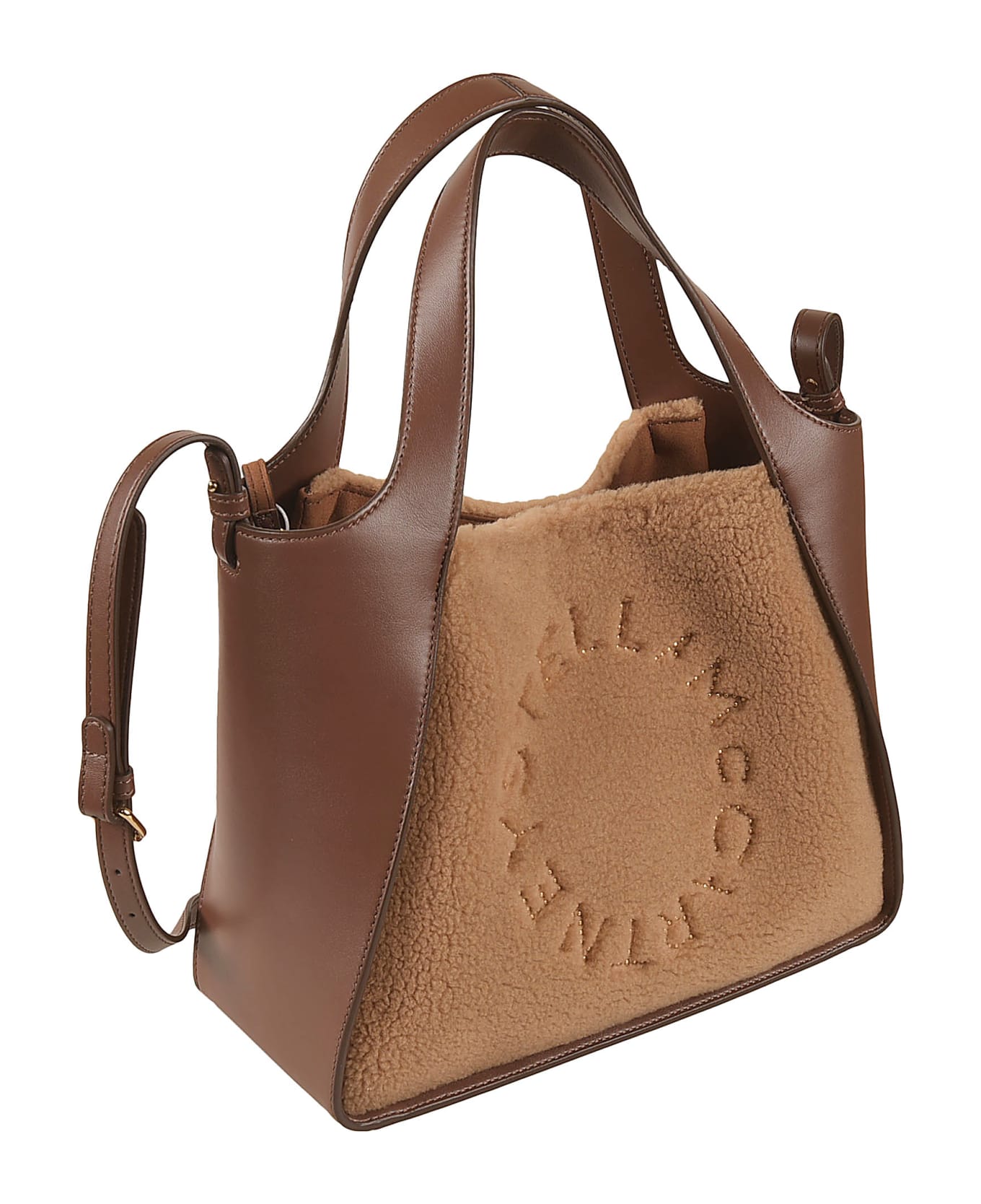 Stella McCartney Studded Logo Tote - Biscuit