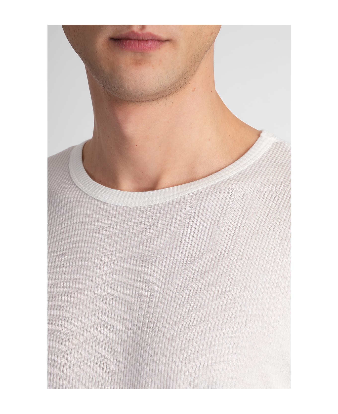 Ann Demeulemeester Greg T-shirt In White Viscose - white