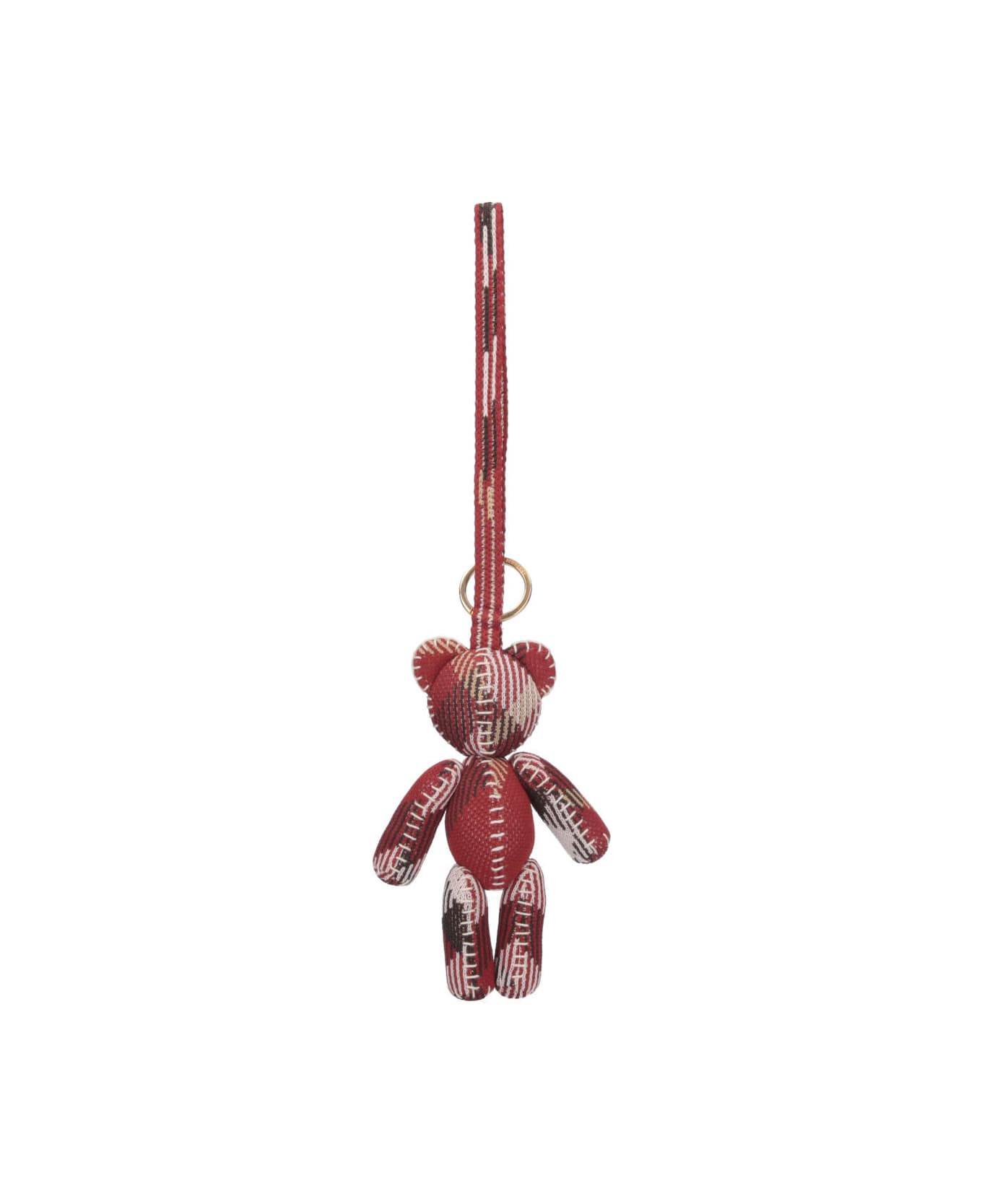 Burberry "thomas" Teddy Bear Keyring Charm - Red