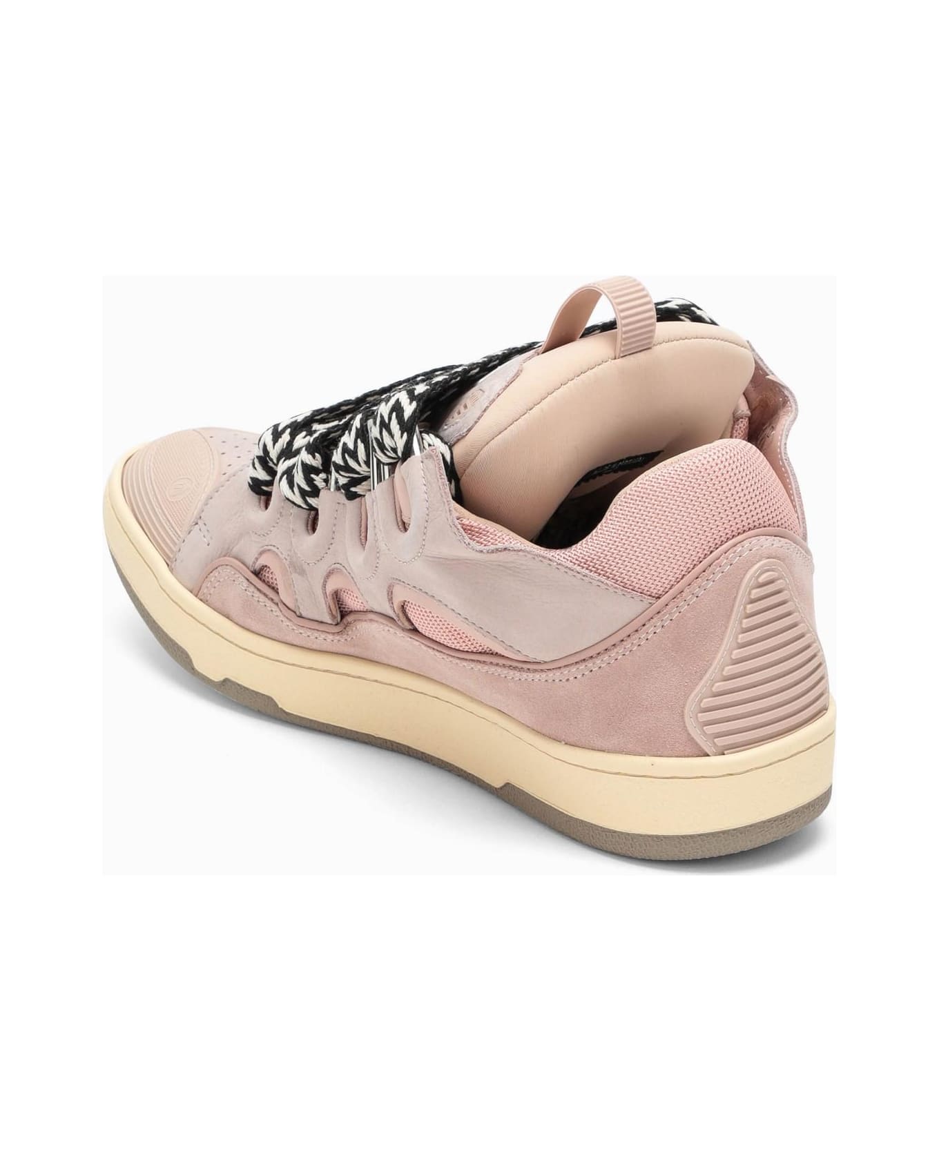 Lanvin Pink Leather Curb Sneakers - Pink スニーカー