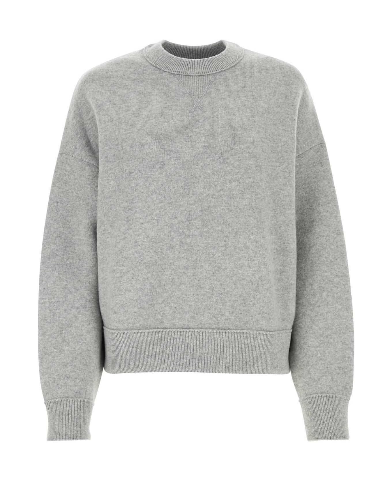 Bottega Veneta Melange Grey Cashmere Blend Sweater - GREYMELANGE