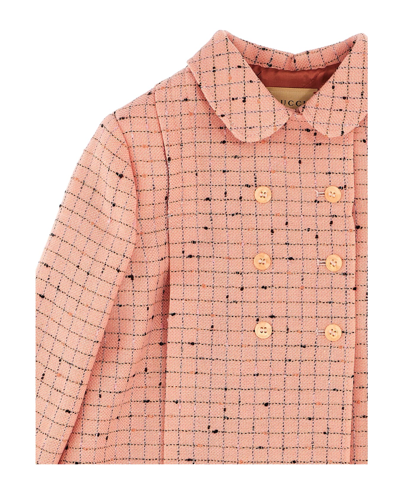 Gucci Damier Wool Coat - Pink