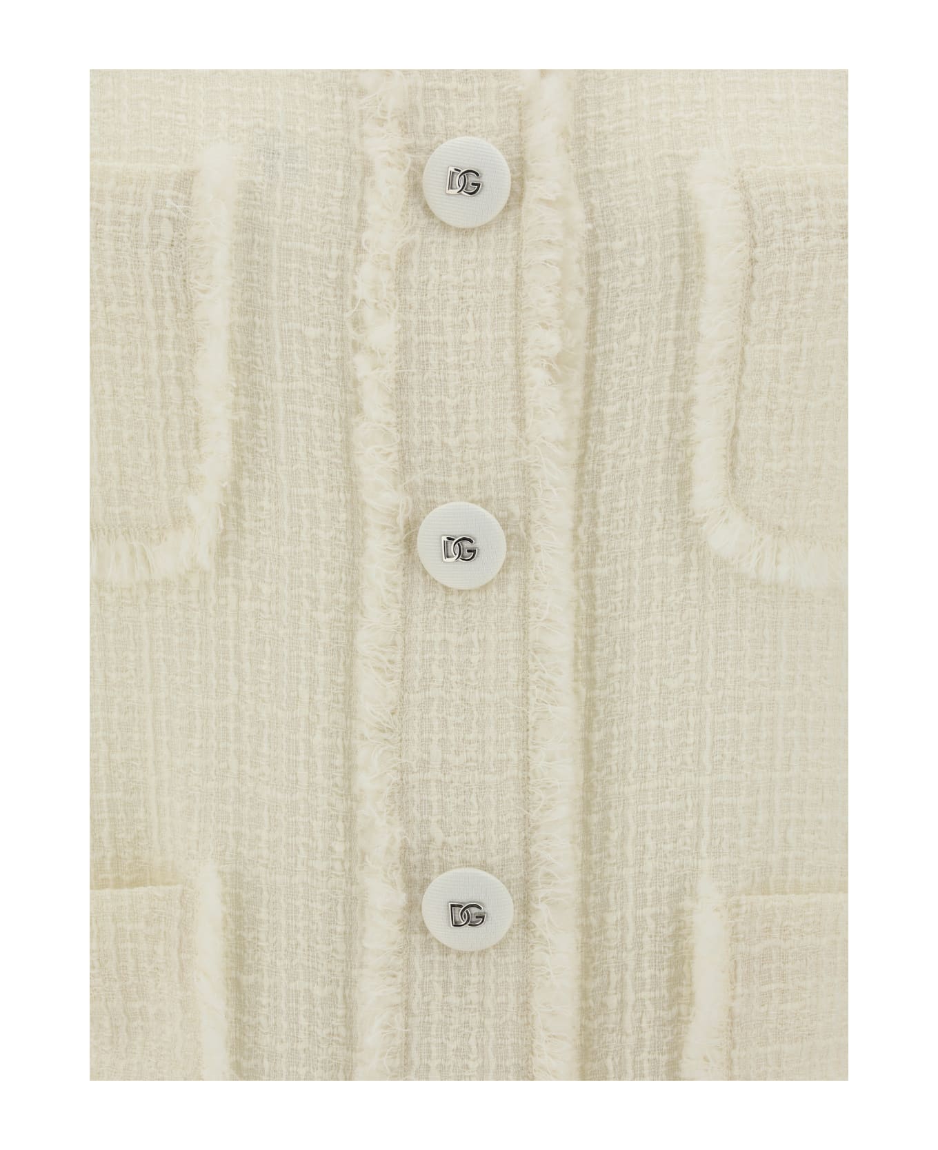 Dolce & Gabbana Tweed Jacket - Bianco Panna カーディガン