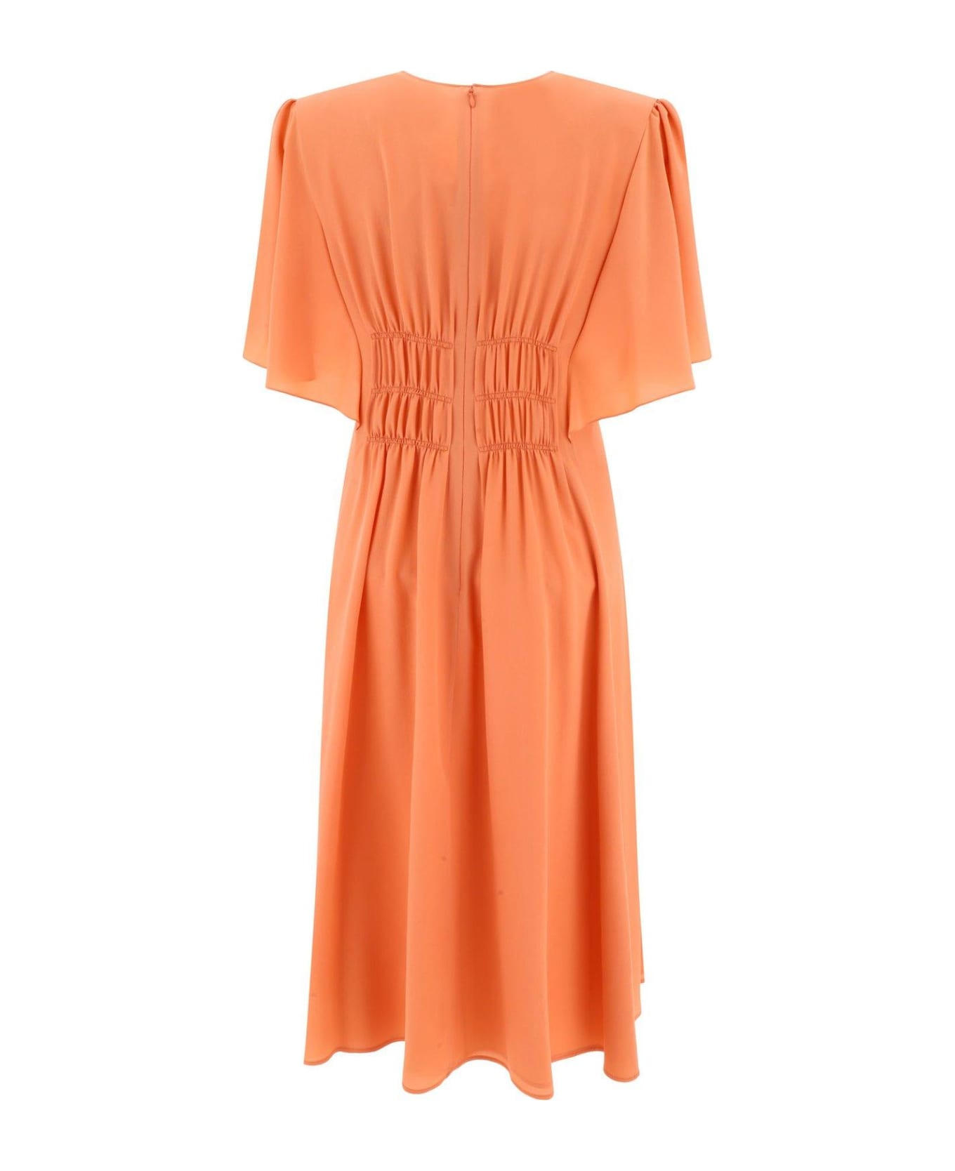 Chloé Flared Dress With Cap Sleeves - Pink