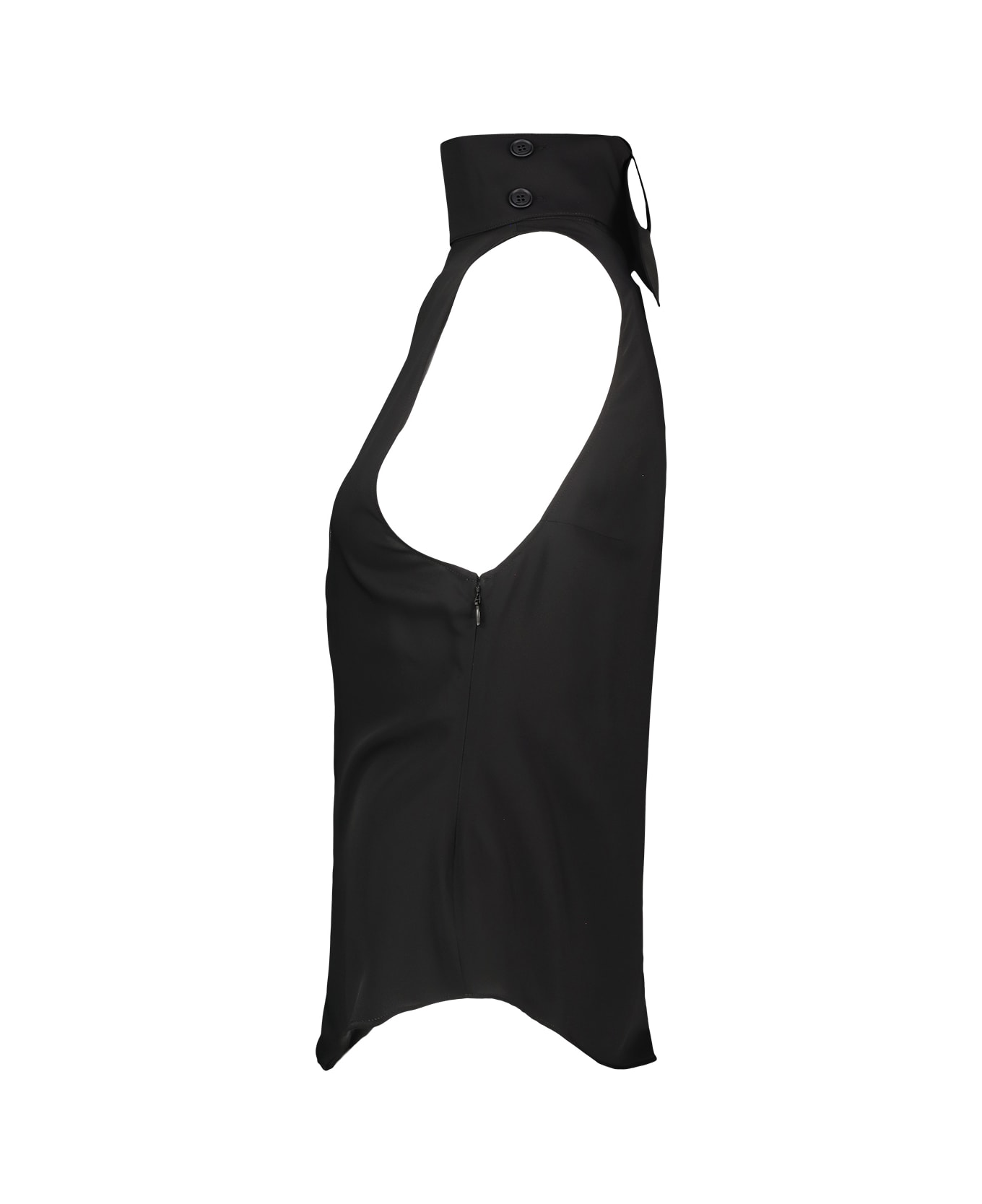 Courrèges Blouse Scarf Mockneck - Black