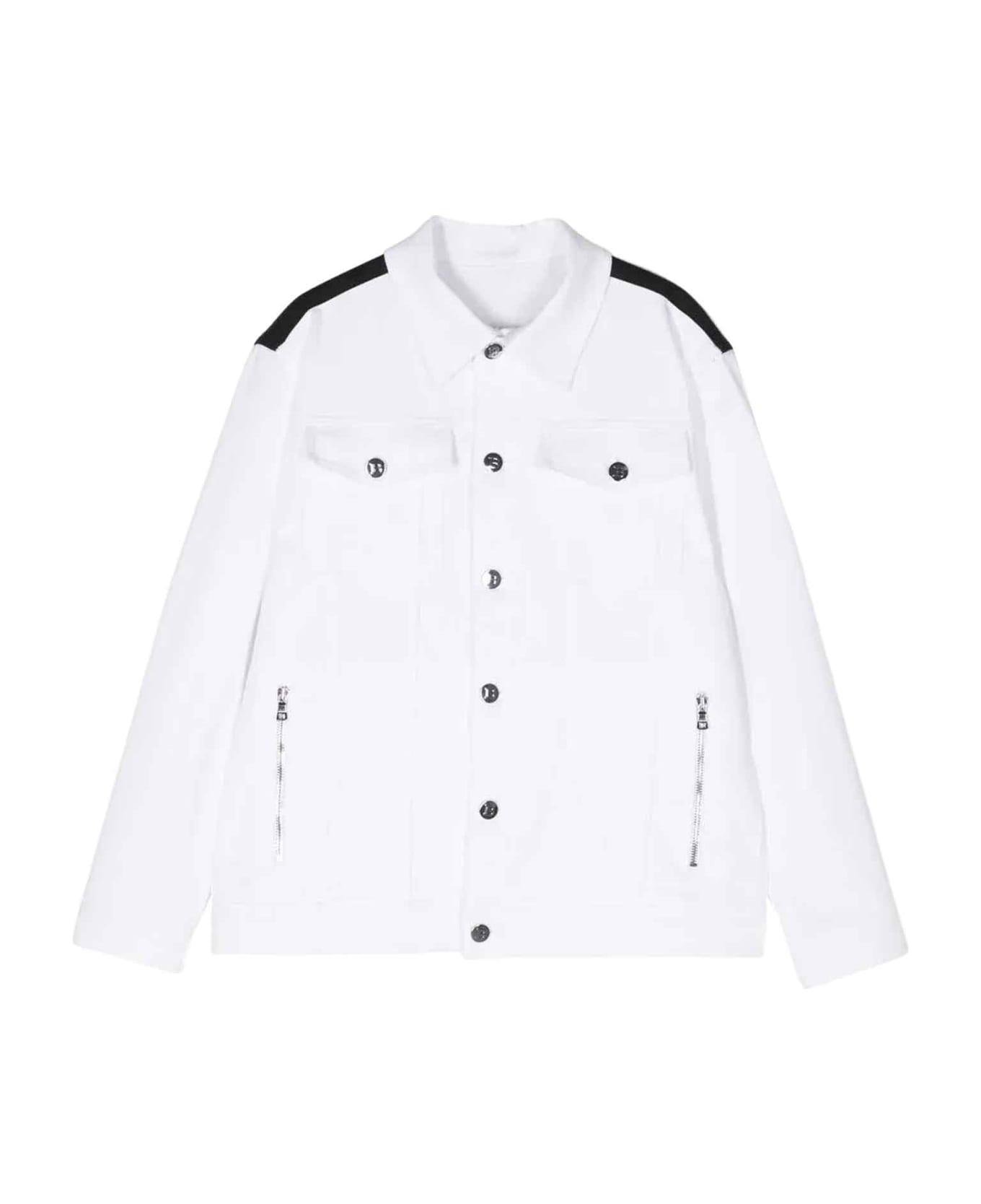 Balmain White Jacket Unisex - Bianco/nero