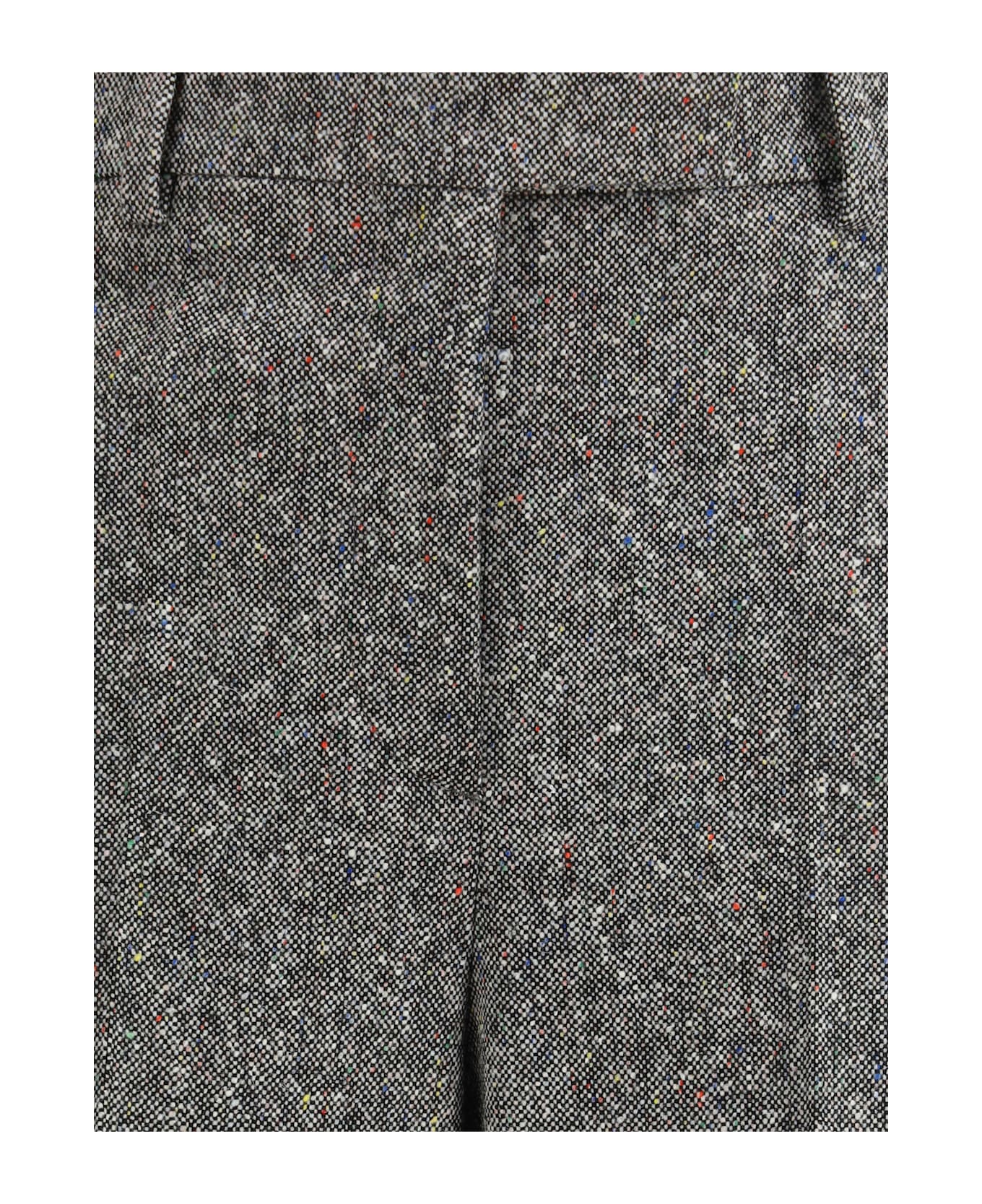 Valentino Bottonato Natté Wool Trousers