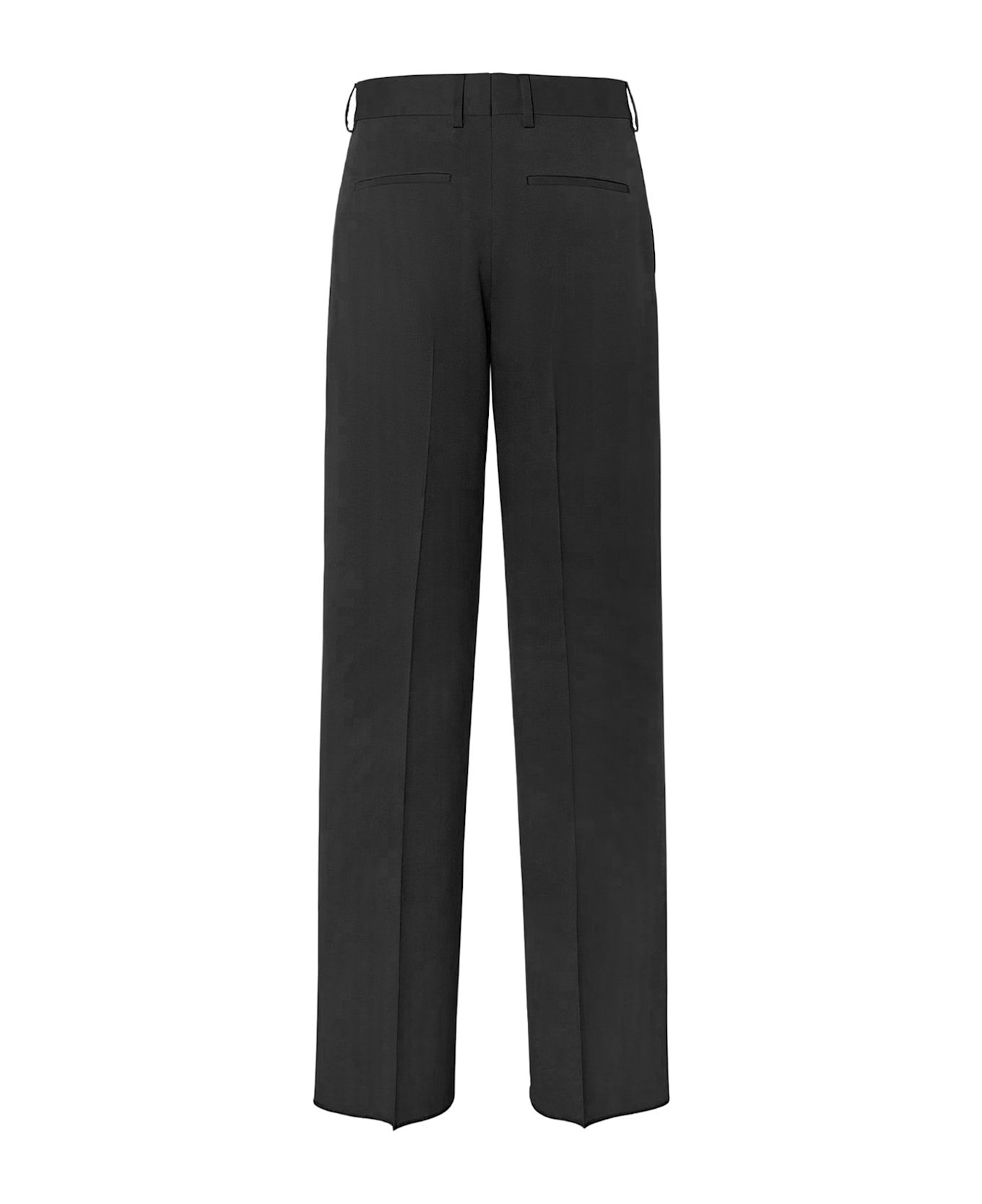 Fendi Virgin Wool Trousers - Black