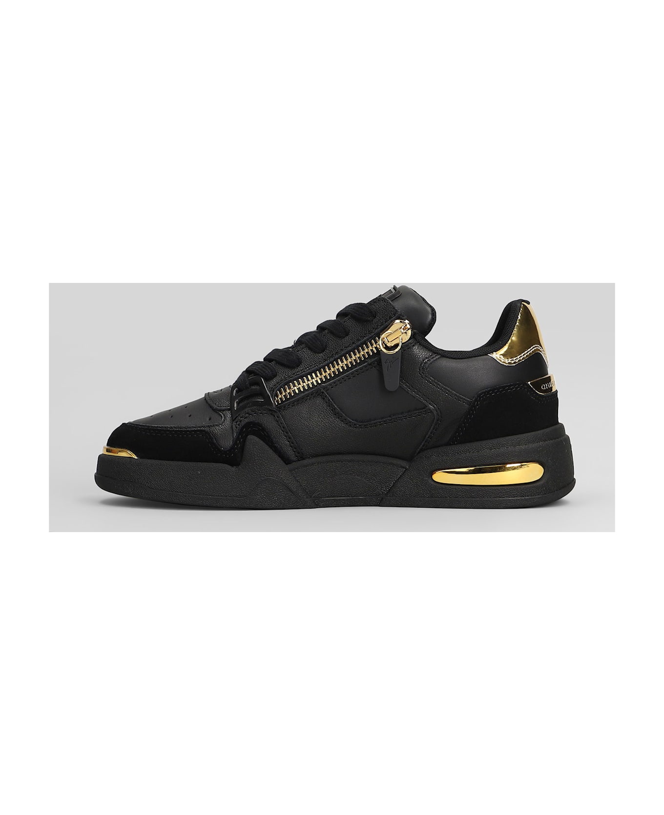 Giuseppe Zanotti Ghost Sneakers In Black Suede And Leather - black
