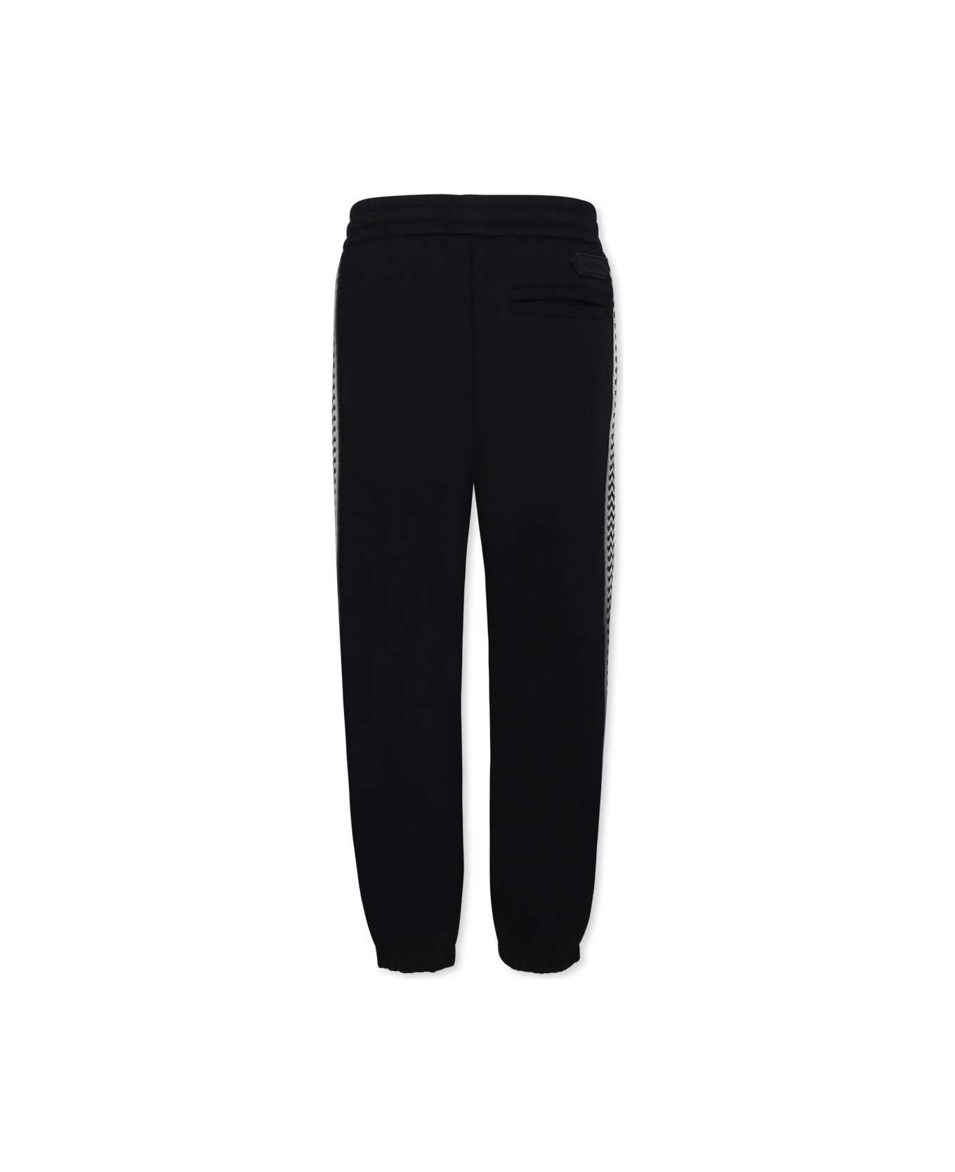 Lanvin Black Trousers For Boy With Logo - Black
