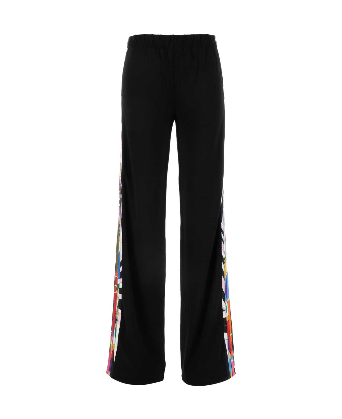 Pucci Black Stretch Viscose Pant - NERO