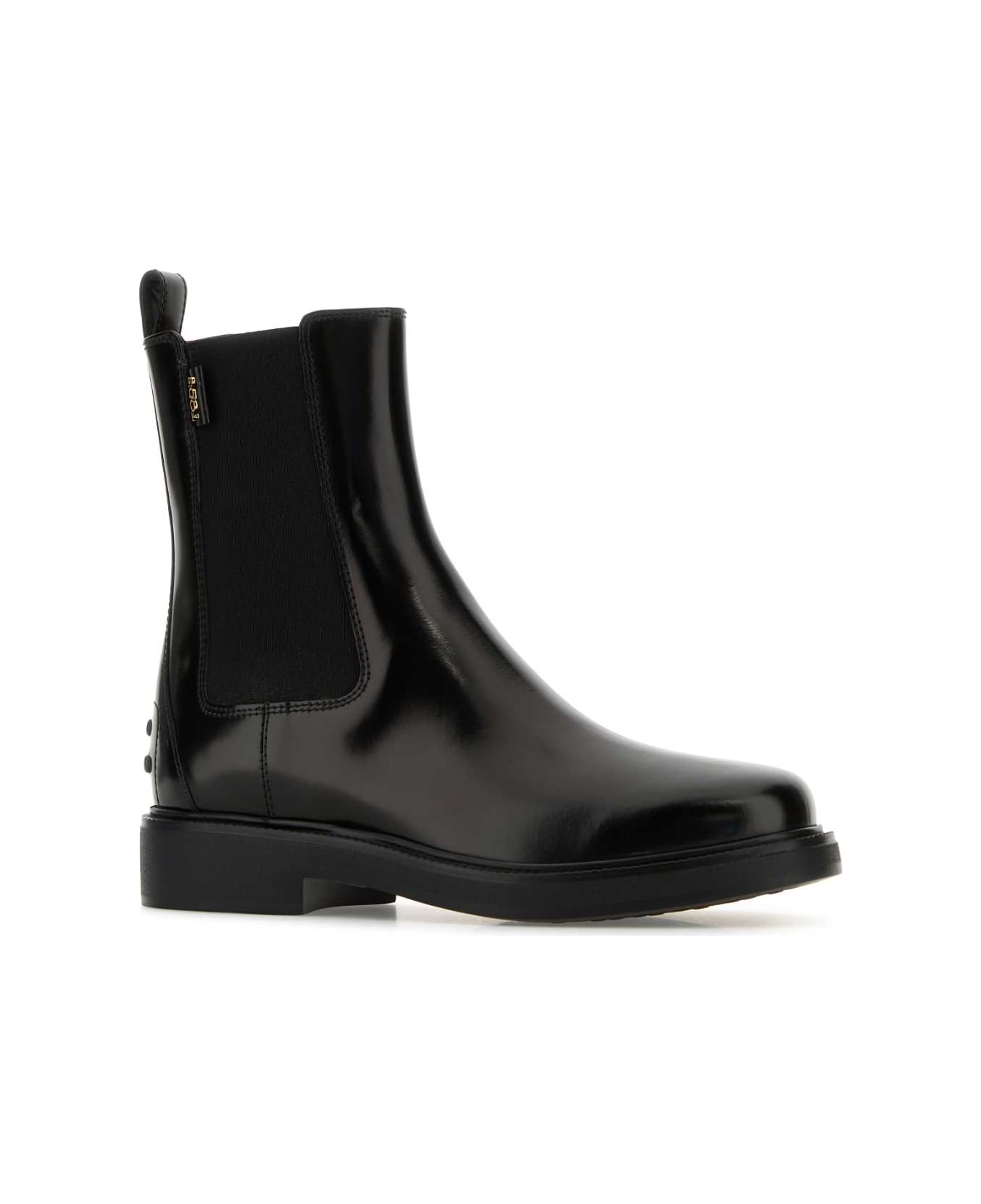 Tod's Black Leather Ankle Boots - NERO ブーツ