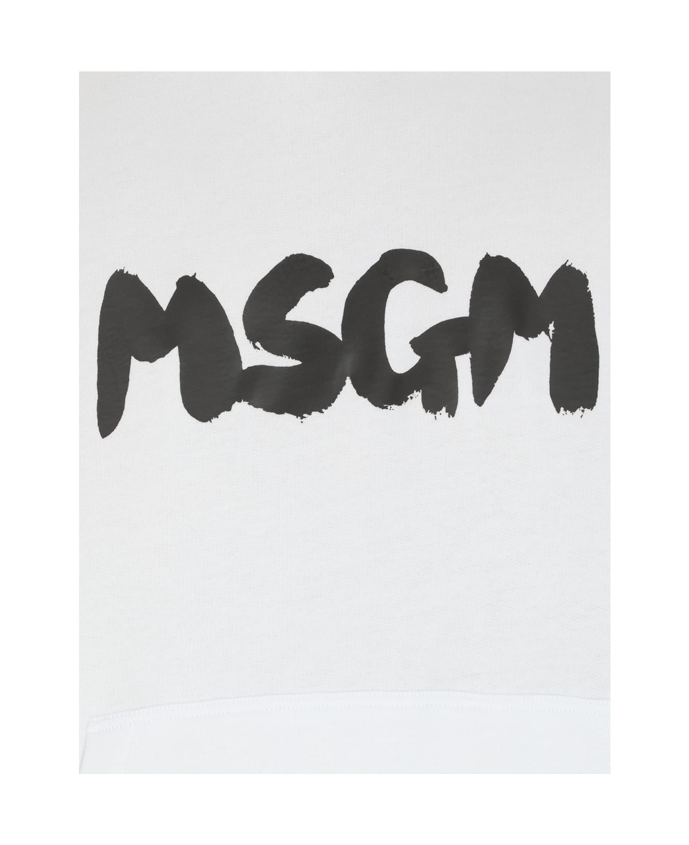 MSGM Hoodie With Logo - White