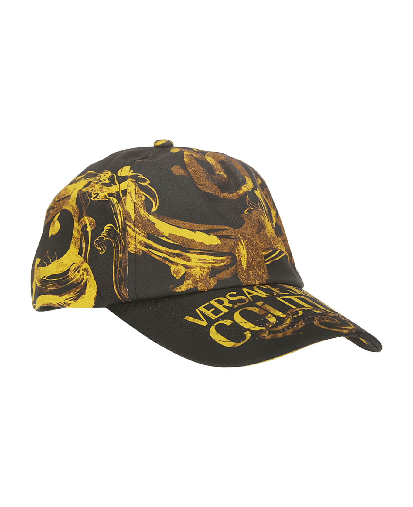 Versace Jeans Couture Baseball Cap With Pences Hat - BLACK/GOLD