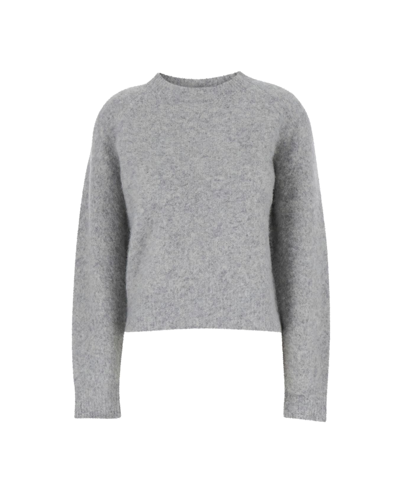 Dunst 'shaggy Dog' Grey Crewneck Sweater In Wool Blend Woman - Grey