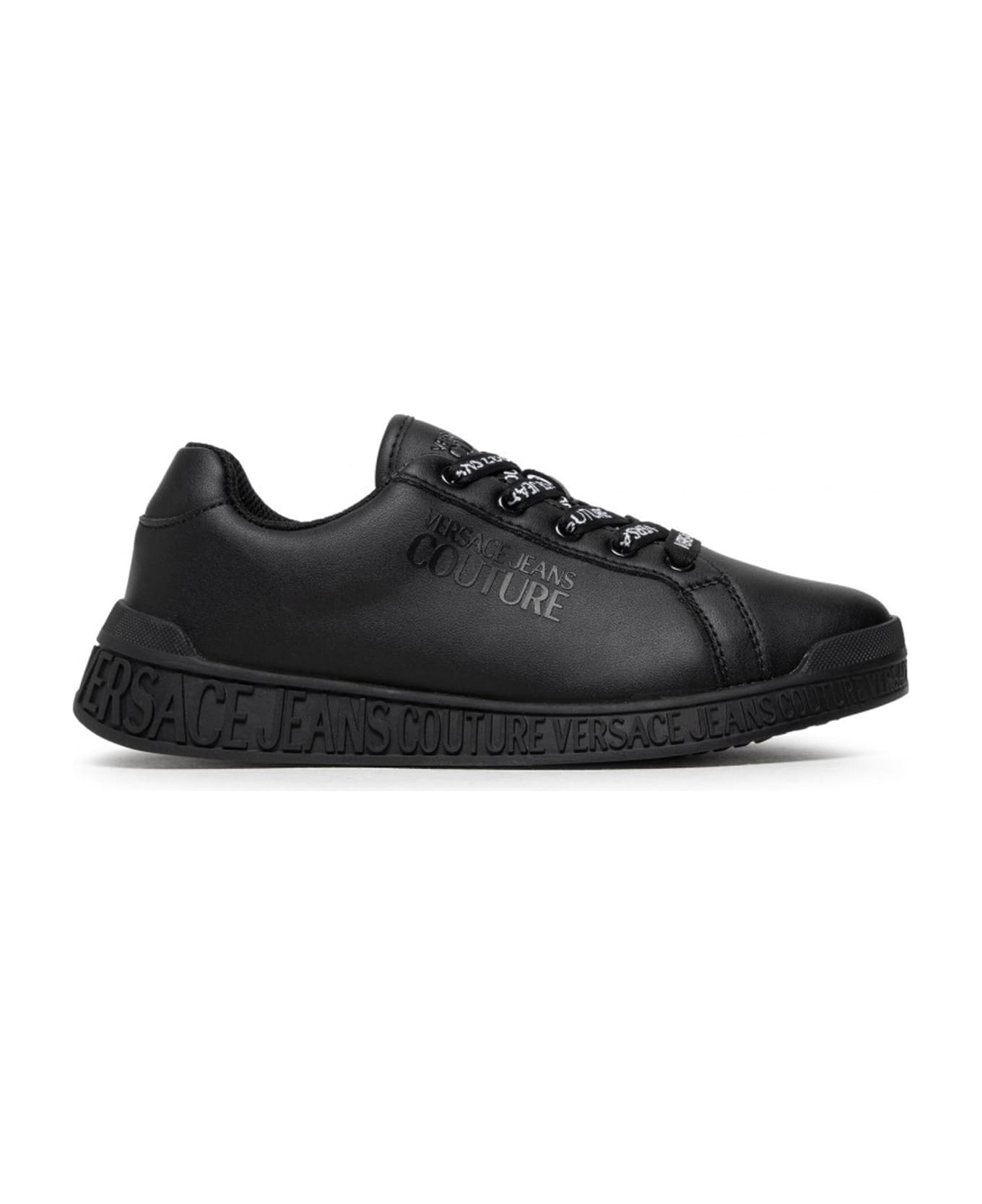 Versace Jeans Couture Jeans Couture Leather Sneakers - Black