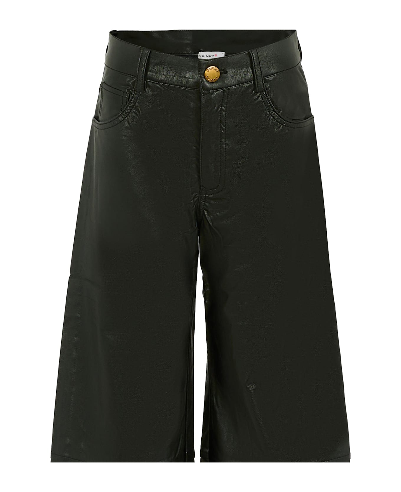 Pinko Black Trousers For Girl - Black