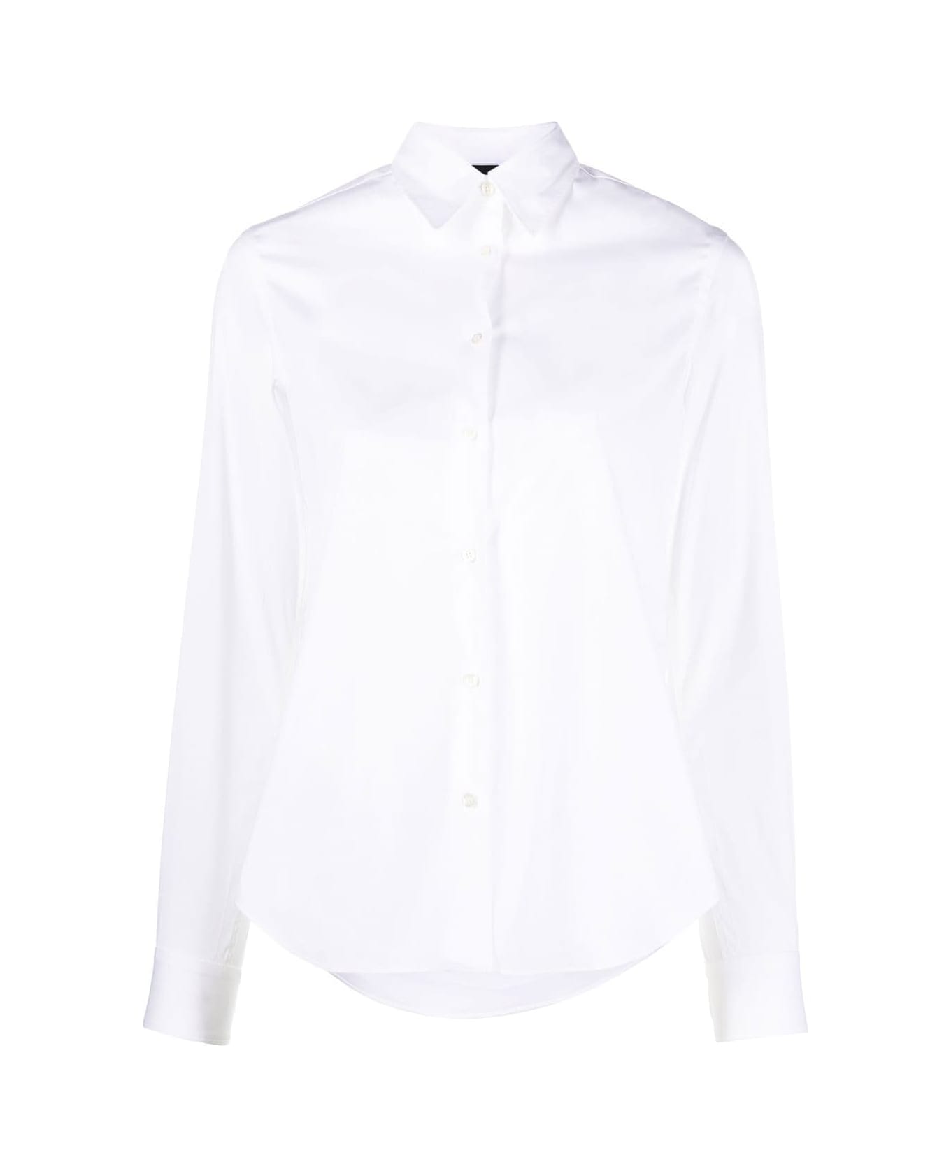 Aspesi 5422 Popeline Stretch Shirt - White