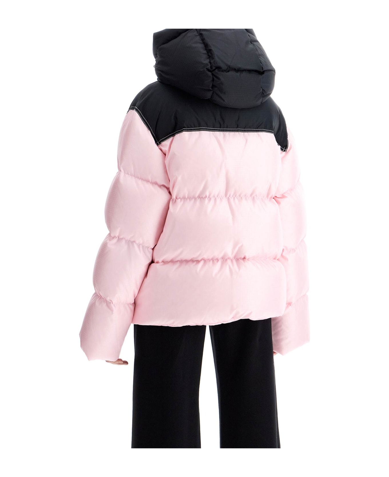 Off-White Oversized Down Jacket With - CHALK PINK - BLACK (Pink)