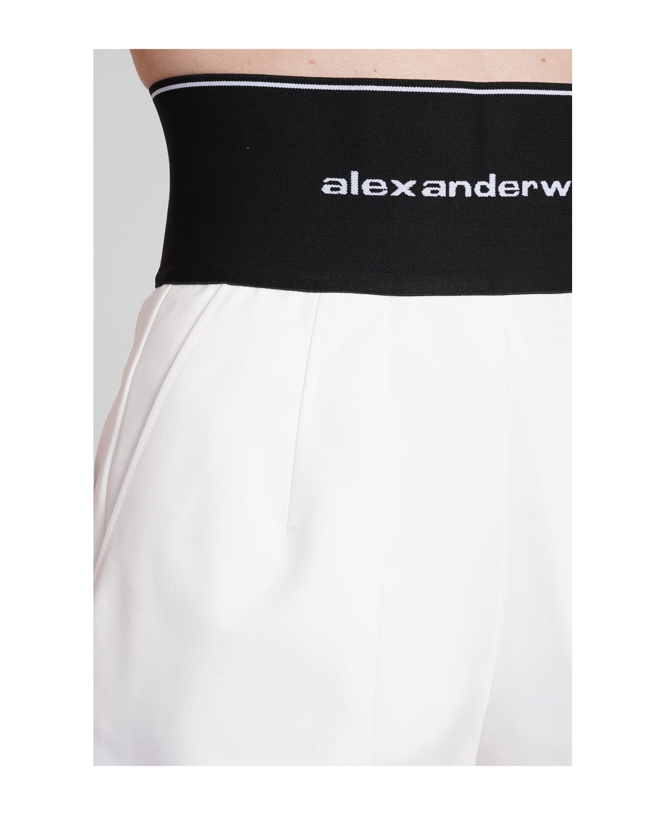 Alexander Wang Shorts In White Polyester - white