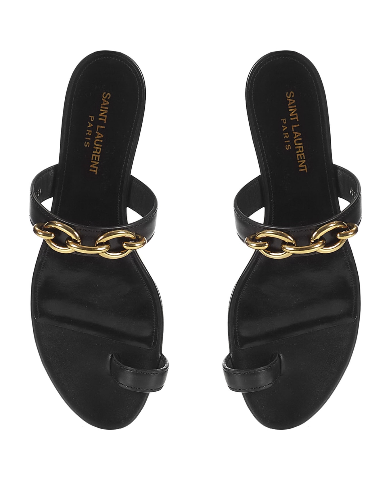 Saint Laurent Le Maillon Sandals - Black