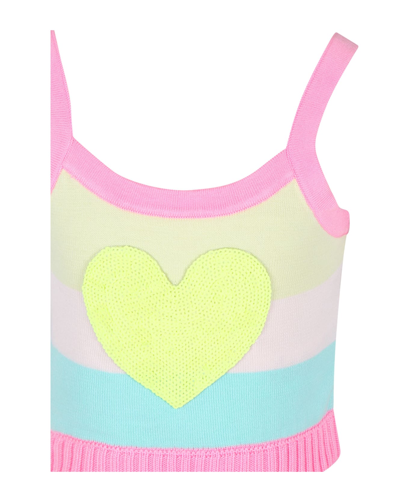 Billieblush Pink Top For Girl With Heart - Multicolor