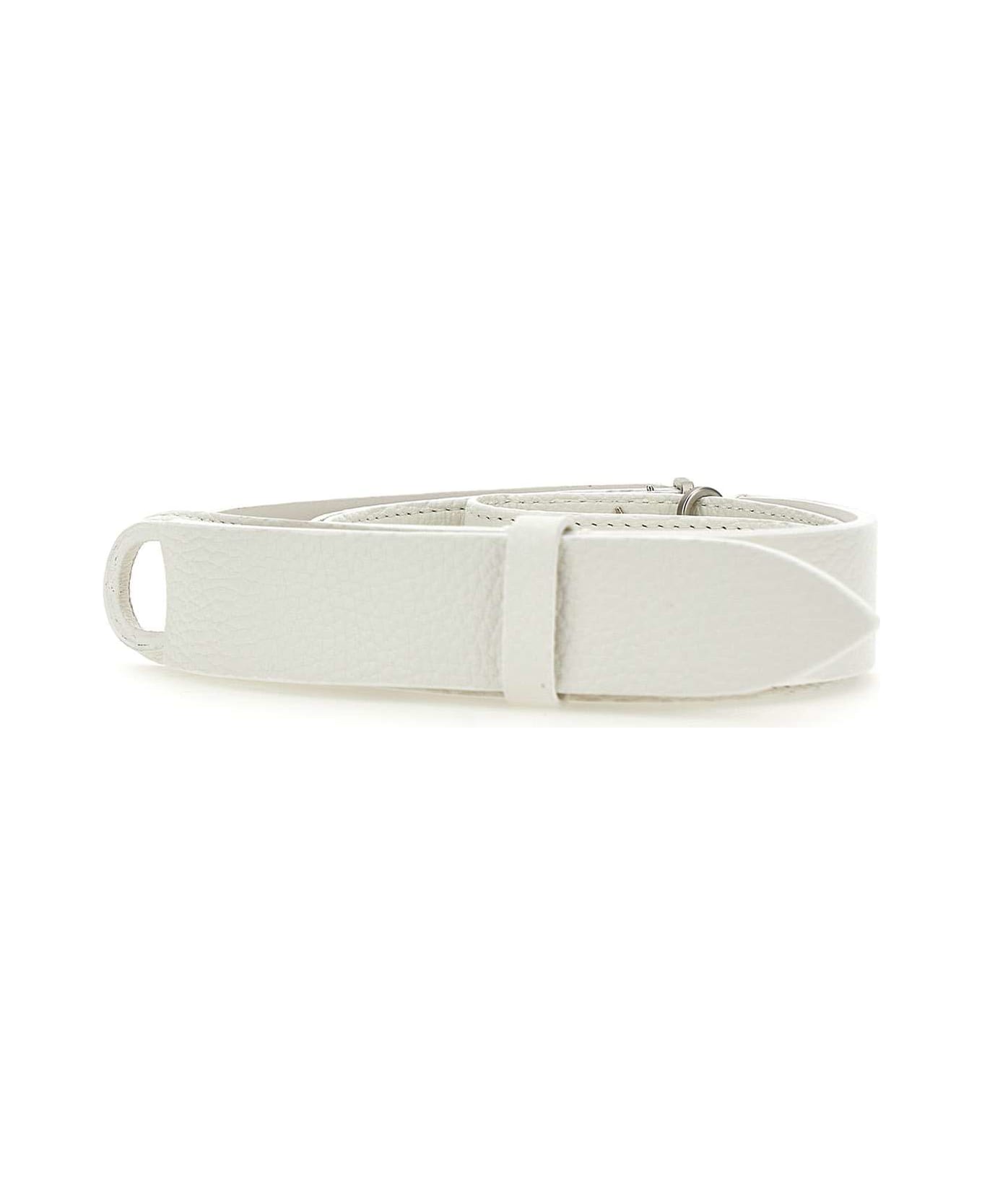 Orciani "nobukle Micron" Leather Belt - WHITE