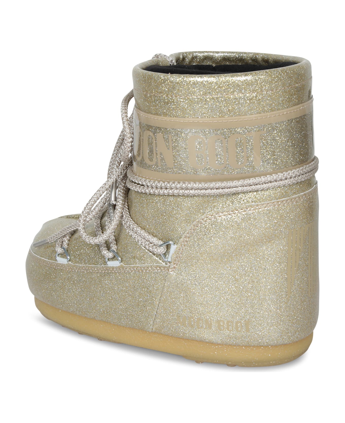 Moon Boot Icon Low Glitter Gold Boots - Metallic