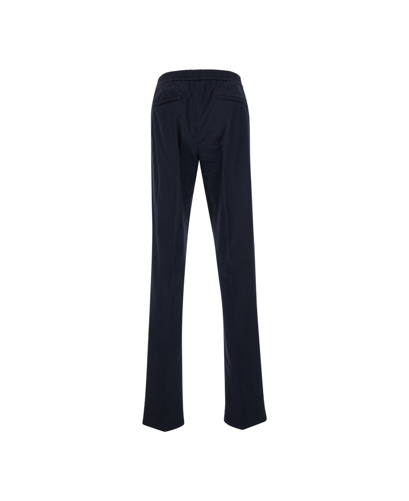 Lardini Blue Tapered Drawstring Trousers In Cotton Blend Man - Blu