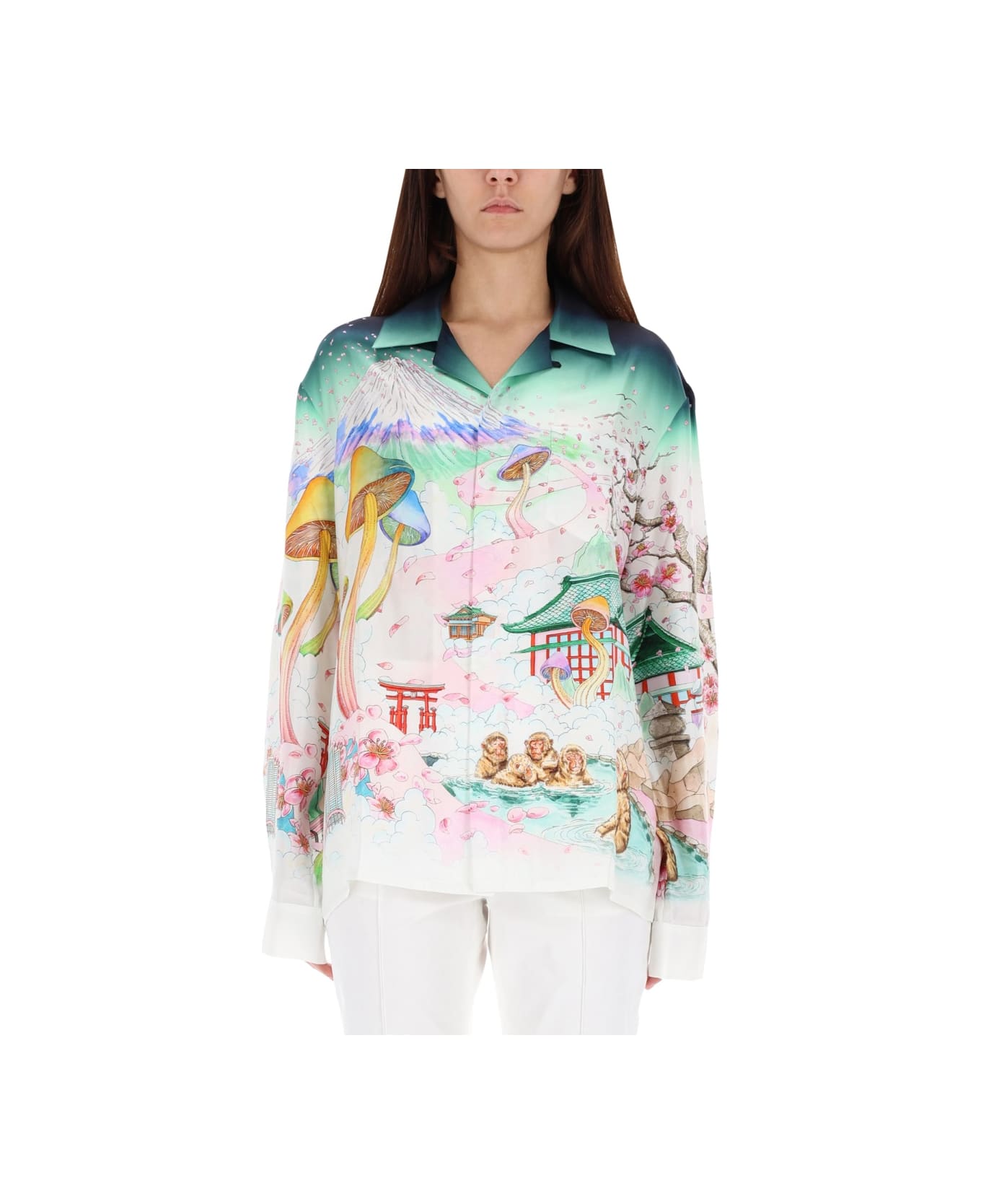 Casablanca "flower" Print Shirt - MULTICOLOUR