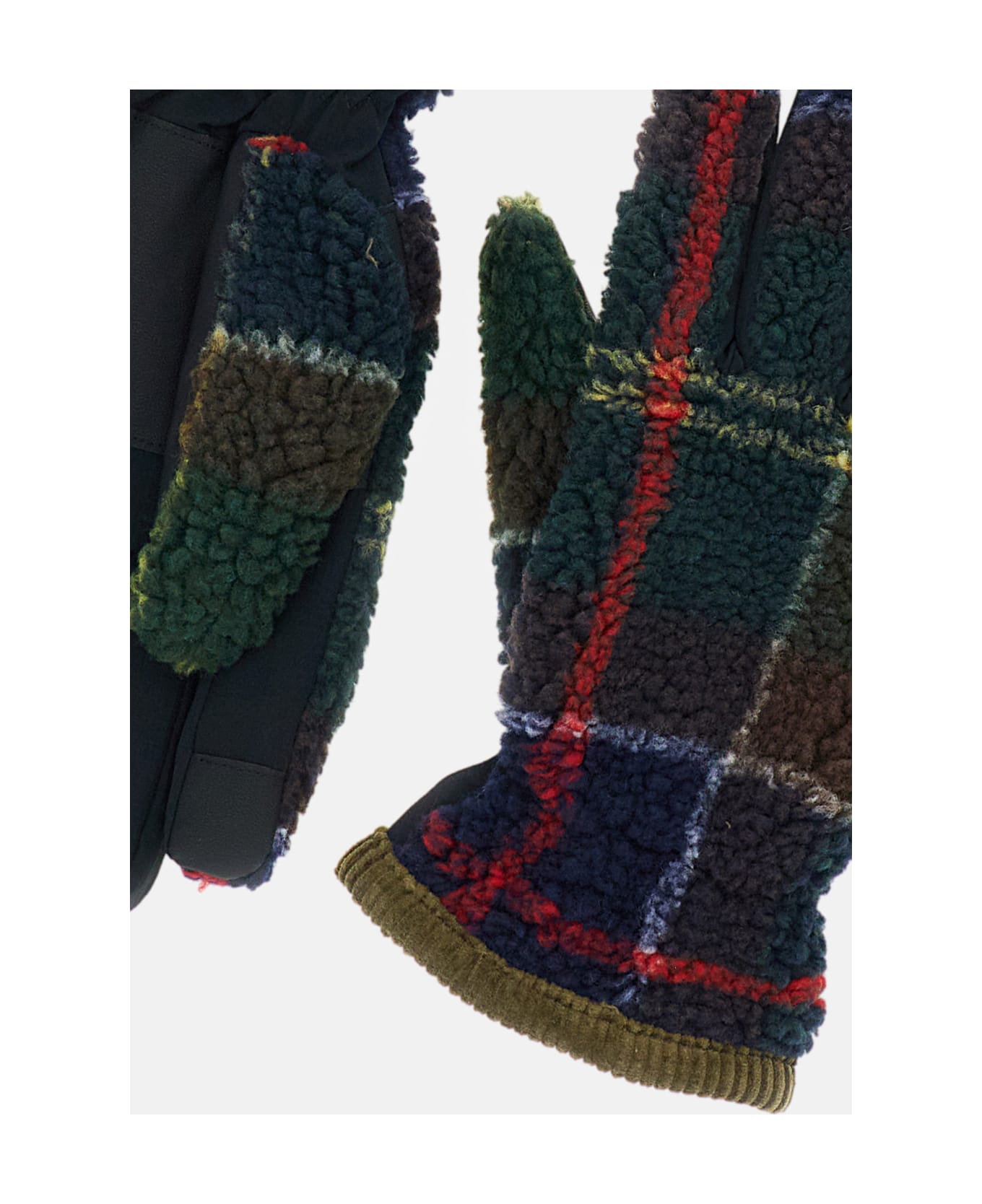 Barbour Field Tartan Fleece Gloves - Black