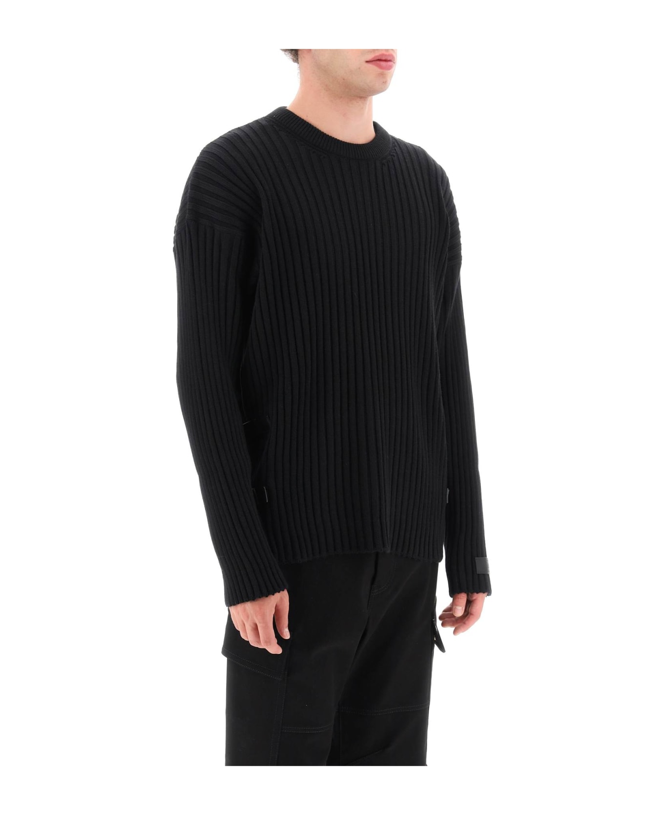 Versace Crew-neck Wool Sweater - Black