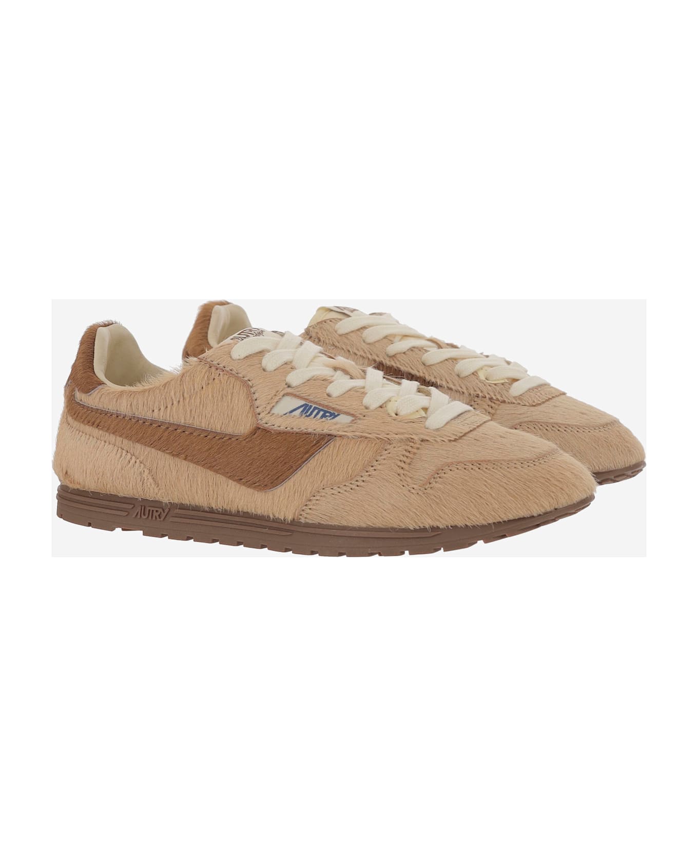Autry Windspin Leather Sneakers - Brown
