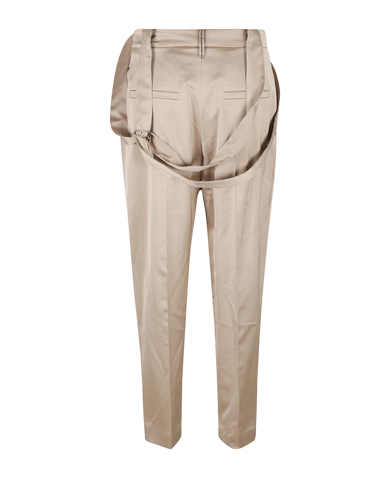 Brunello Cucinelli Wide Leg Plain Trousers - Bleeker Beige