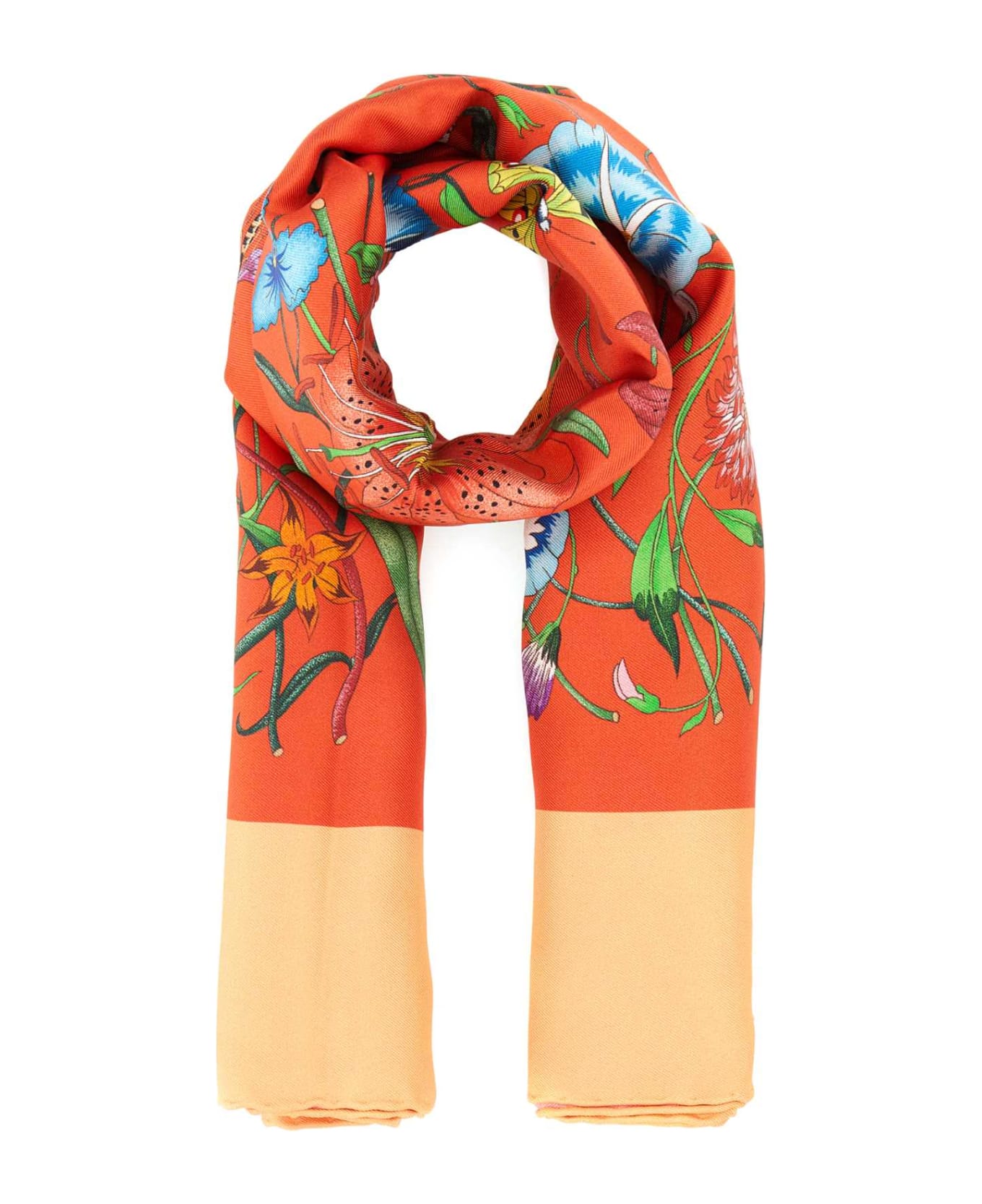 Gucci Printed Silk Foulard - FUXIAPINK
