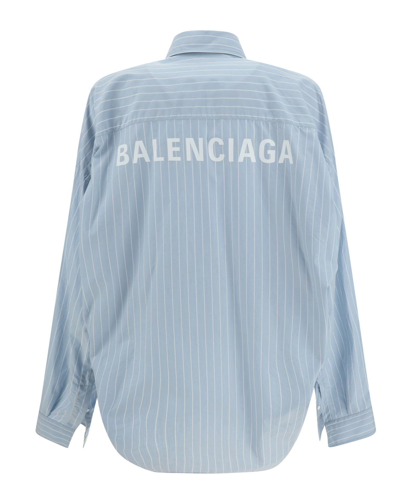 Balenciaga Cotton Shirt - Light Blue/white