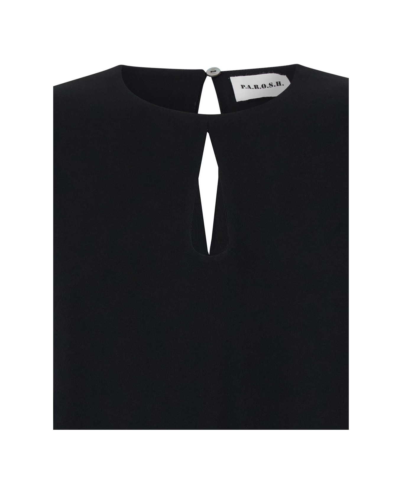 Parosh Black Cut-out Blouse In Light Fabric Woman - Black