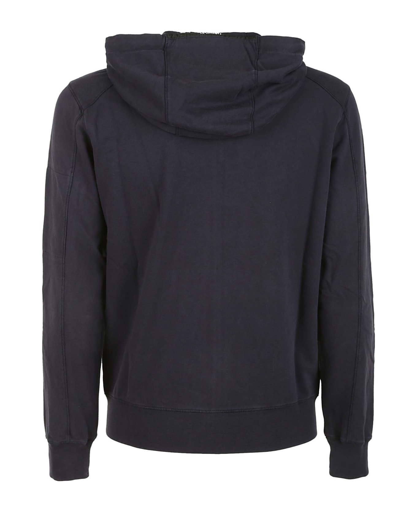 C.P. Company Light Fleece Open Hooded Sweatshirt - Blu