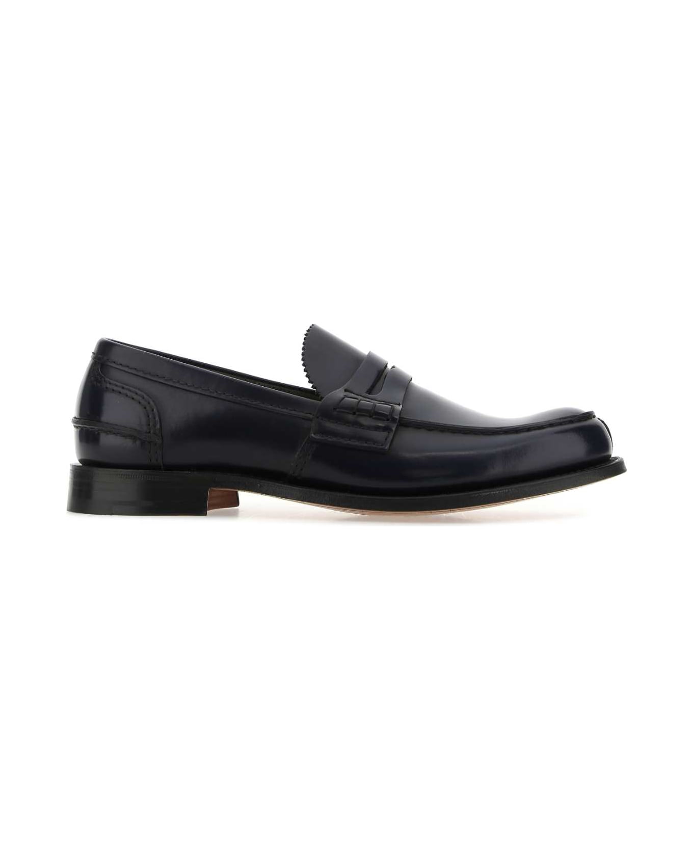 Church's Navy Blue Leather Turnbridge Loafers - F0AKW