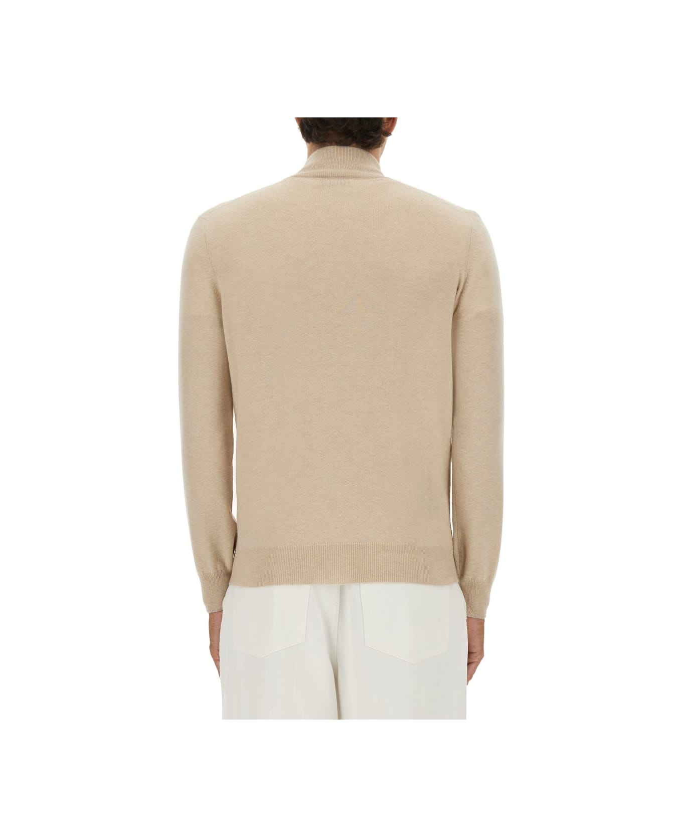 Brunello Cucinelli Cashmere Turtleneck Sweater - BEIGE
