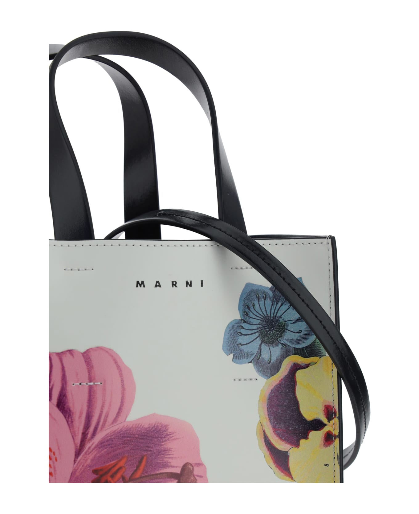 Marni Tote Handbag - Lily White/pink/black