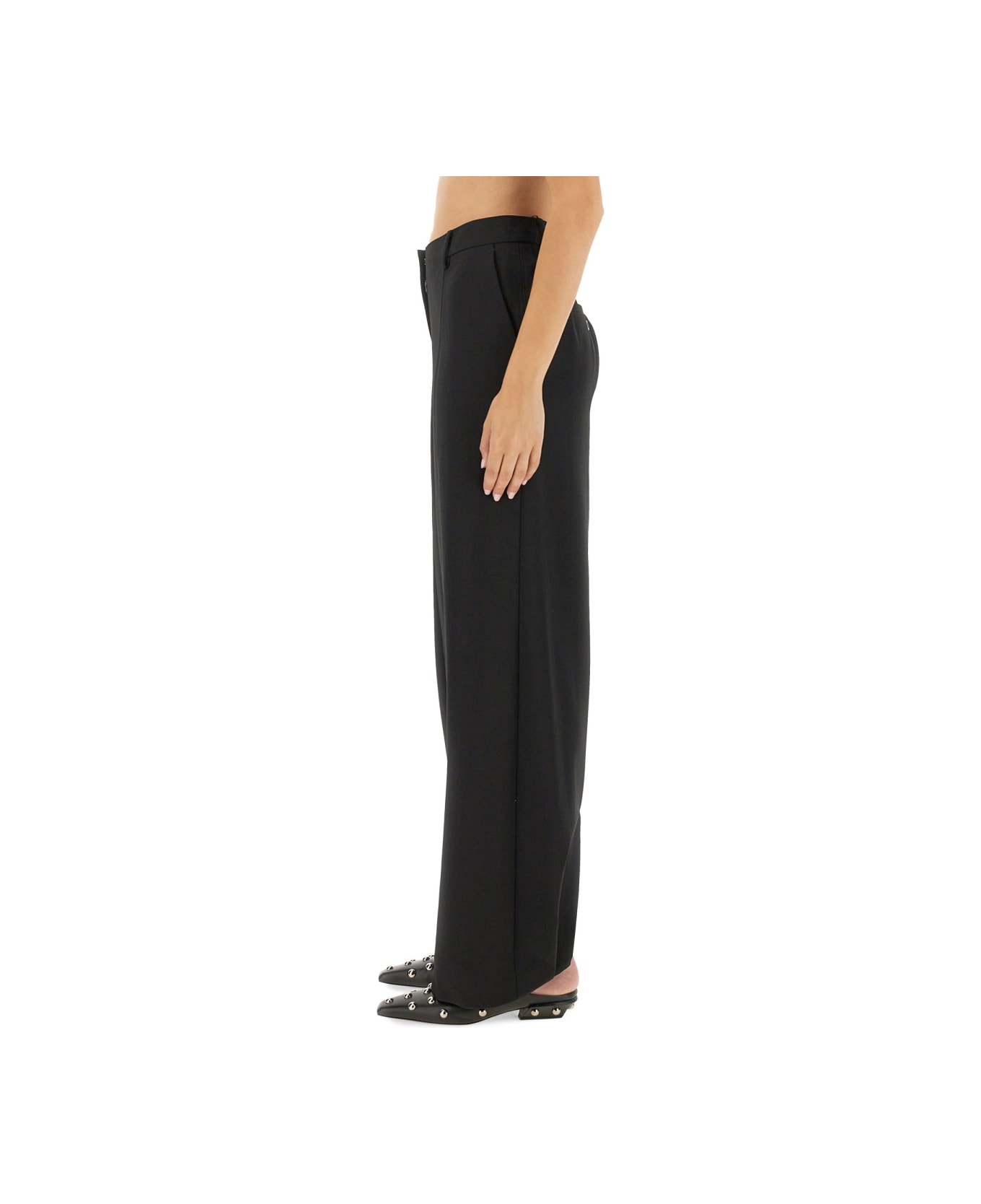 Jean Paul Gaultier Pants With Stirrup - BLACK