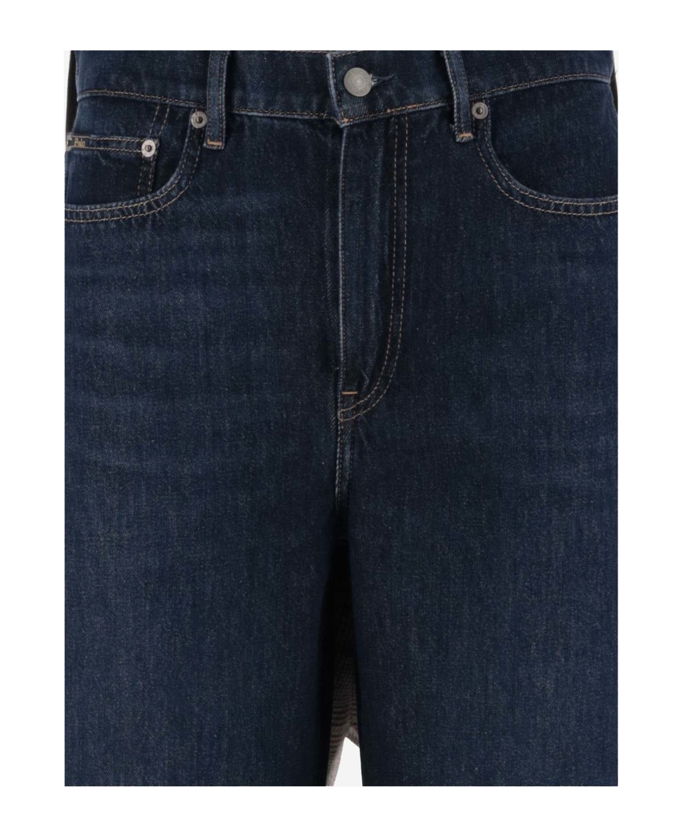 Ralph Lauren Whiskered-effect Wide-leg Jeans - Denim