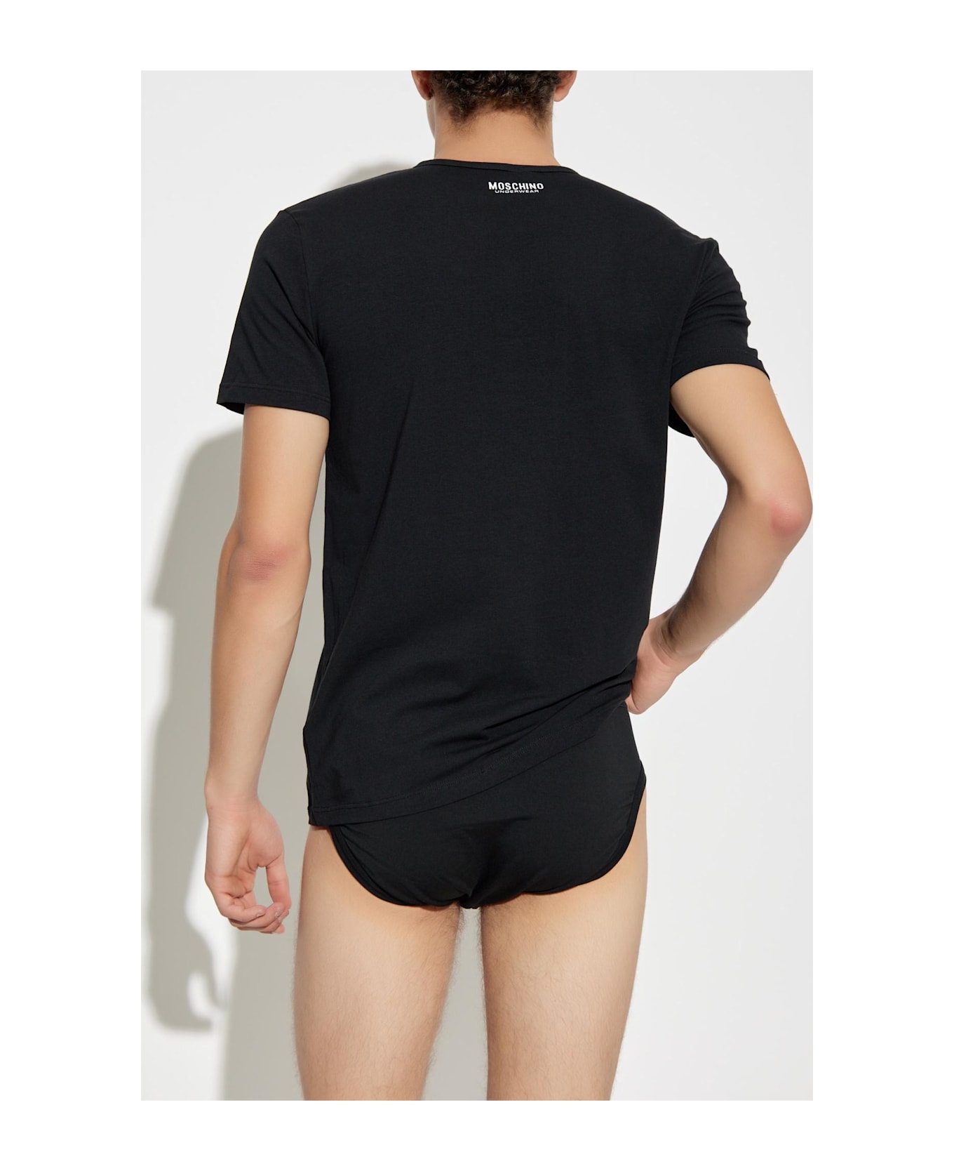 Moschino Two-pack Of T-shirts From The 
underwear
 Collection - BLACK