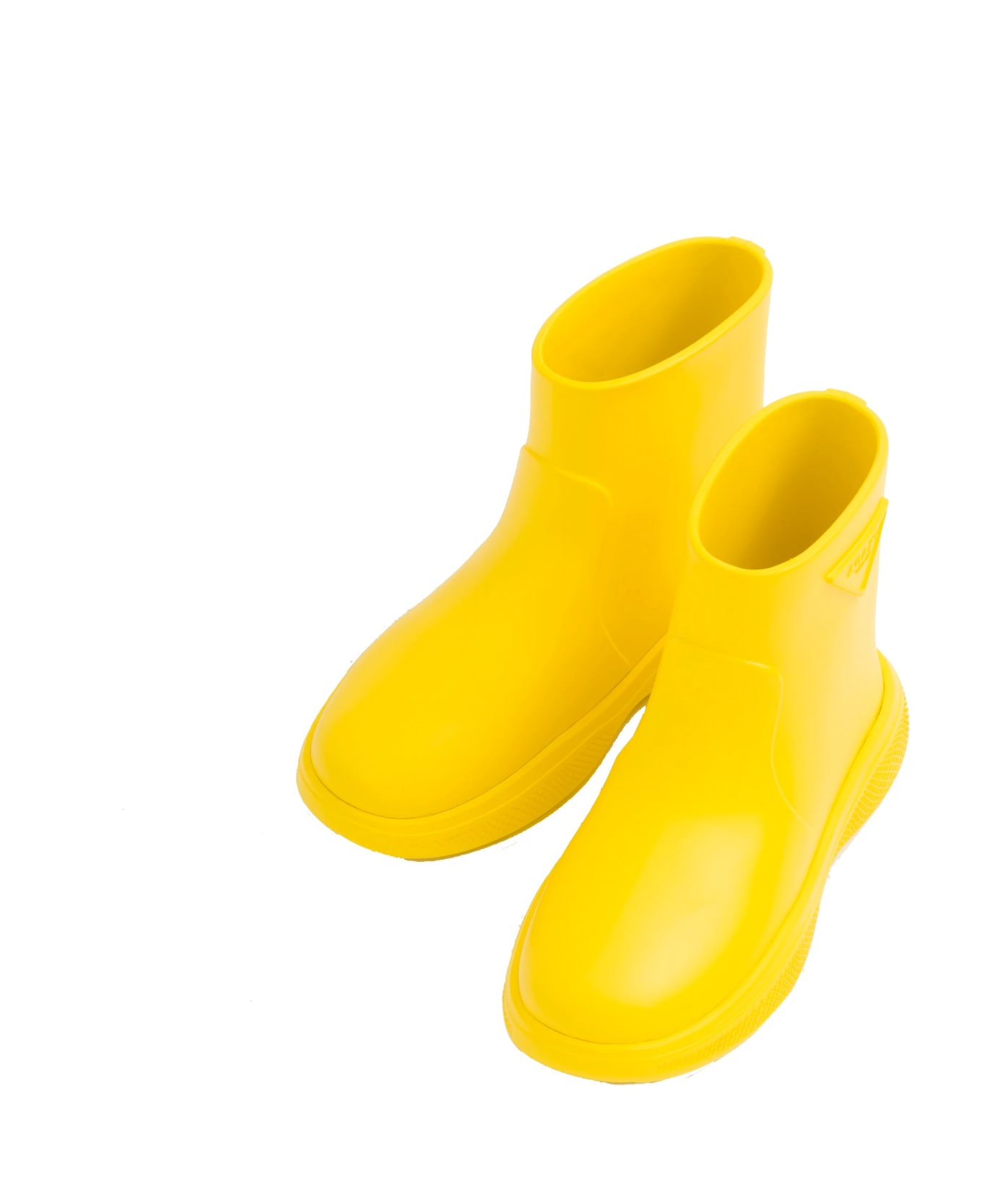 Prada Logo Rubber Boots - Yellow