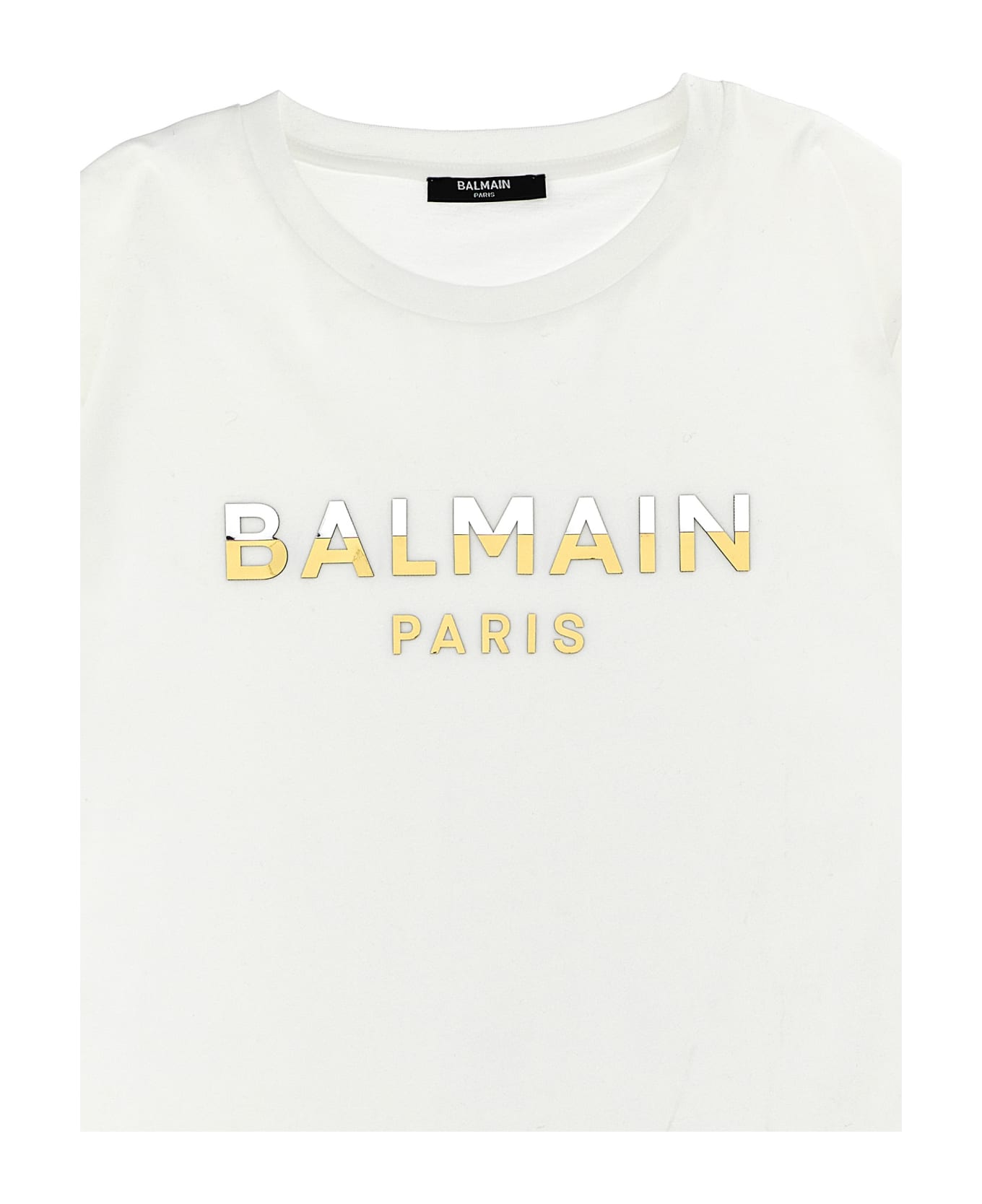 Balmain Metallic Logo T-shirt - White Tシャツ＆ポロシャツ