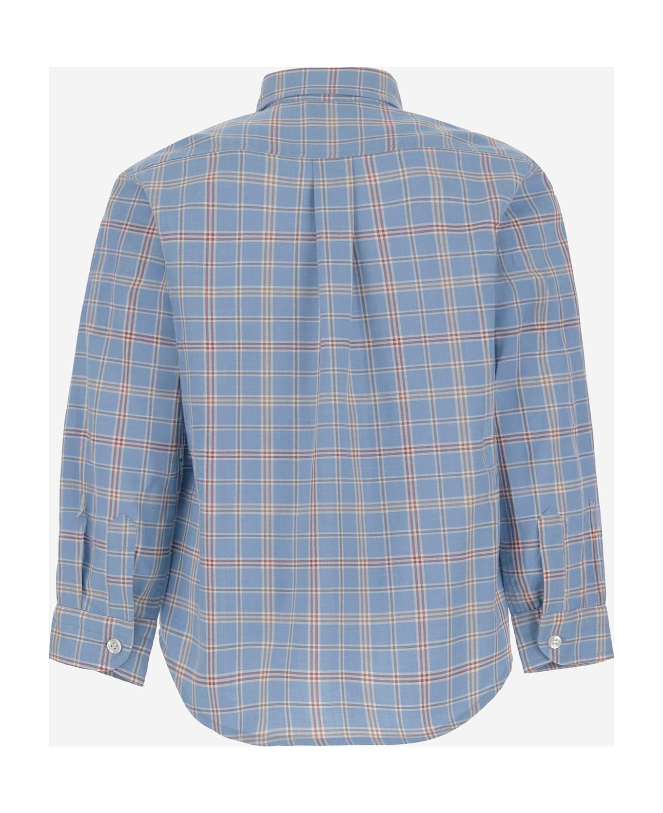 Nicoletta Fanna Cotton Shirt With Check Pattern - Red