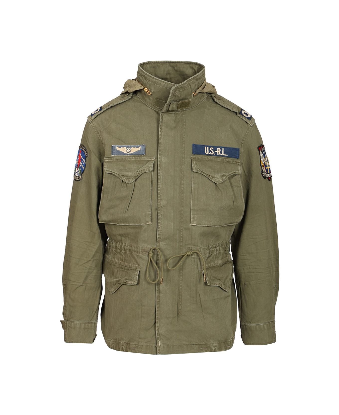 Ralph Lauren Cotton Jacket - OLIVE MOUNTAIN W/ PATCHES