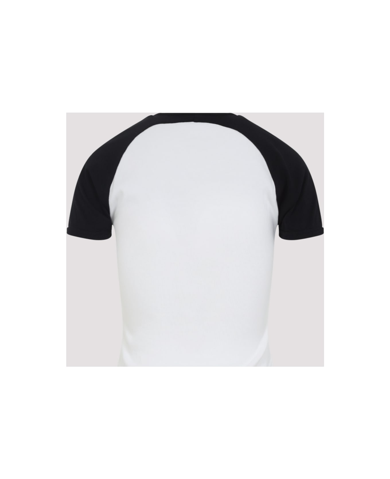 Courrèges Circle Contrast T-shirt - Heritage White Black